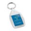 93062_110-logo Rectangular shaped clear PS keyring. 35 x 58 x 6 mm (93062)