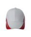 13 Heavy Brush Cotton Cap White & Red (6074)