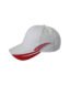 14 Heavy Brush Cotton Cap White & Red (6074)