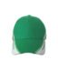 3 Heavy Brush Cotton Cap Green & White (6078)