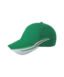 4 Heavy Brush Cotton Cap Green & White (6078)